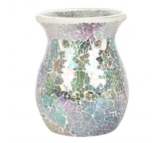 copy of SMALL WHITE IRIDESCENT CRACKLE GLASS